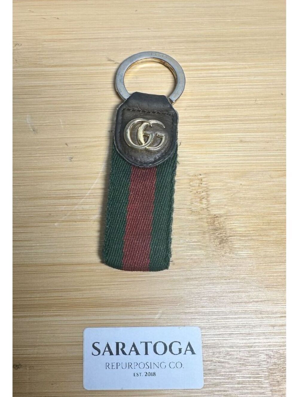 Gucci Ophidia GG Marmont Key Ring Chain Leather 523161